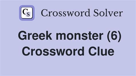 greek monster with 9 heads Crossword Clue 